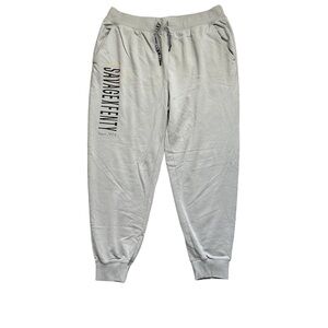 Savage X Fenty Jogger Sweatpants Mens XL Gray Logo Drawstring